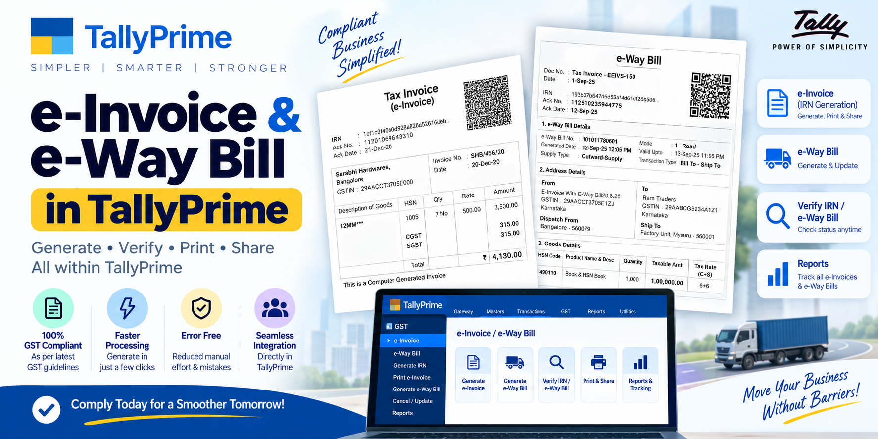 E-Way Bill & E-Invoice: Generation & Cancellation