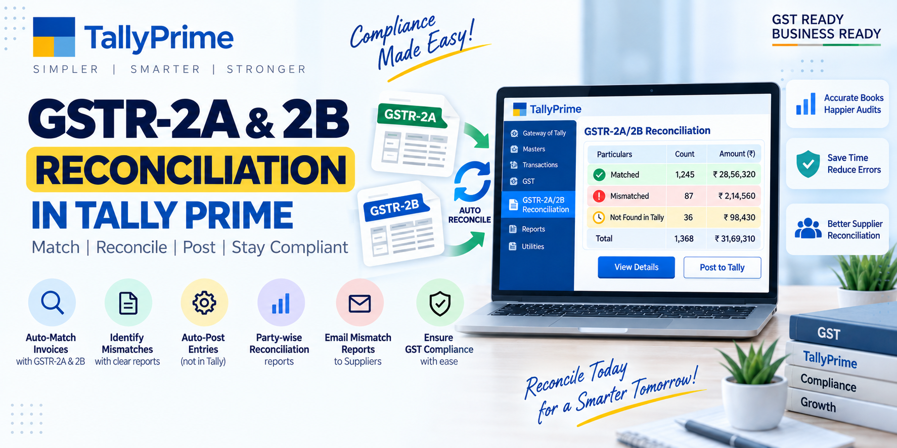 GSTR 2A and GSTR 2B Reconciliation in TallyPrime